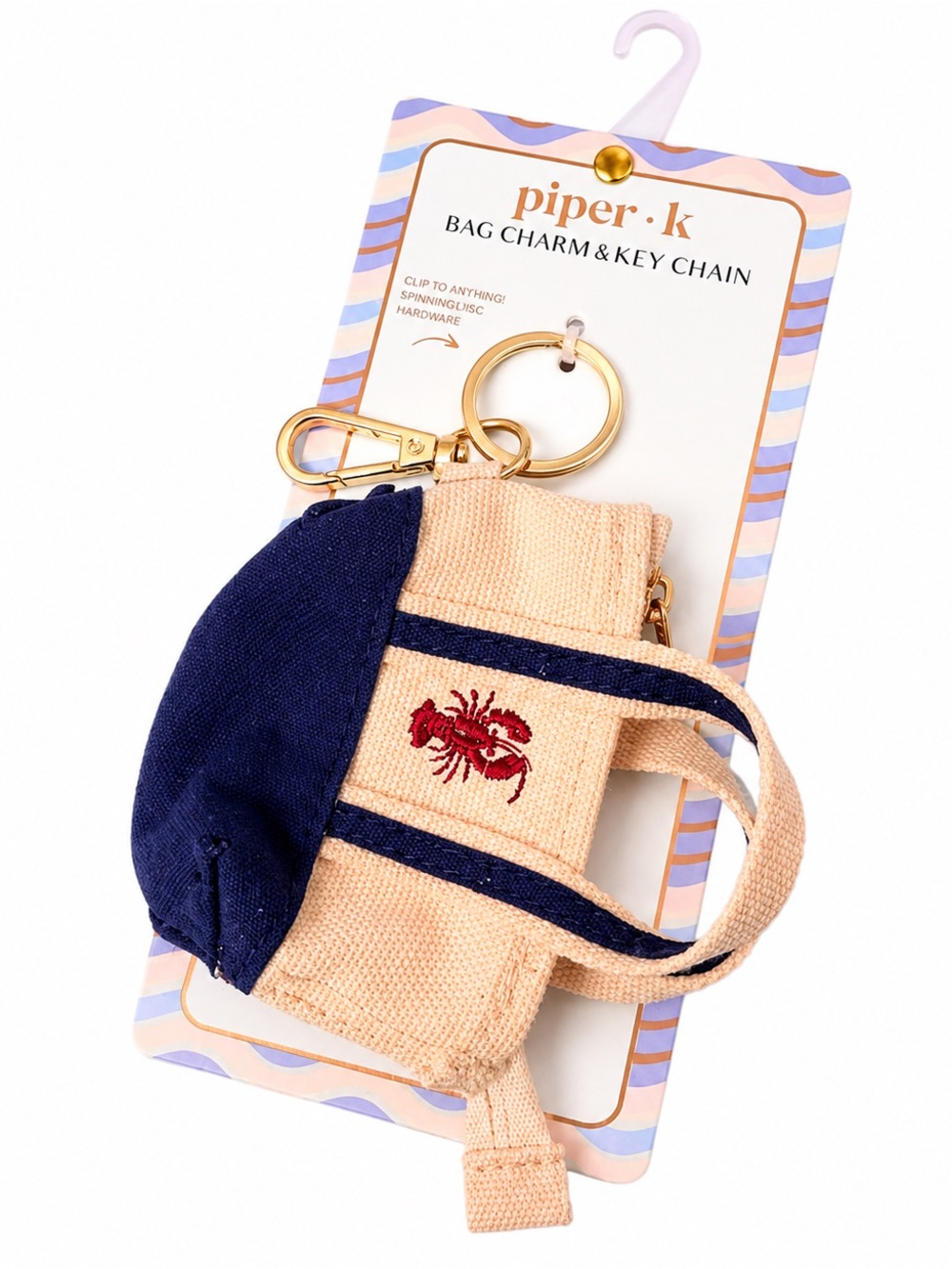 piper k Mini Lobster Tote Bag Charm & Key Chain